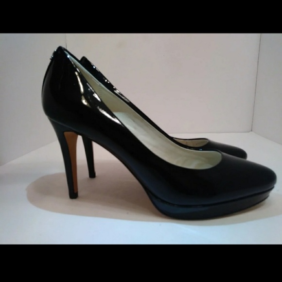 COACH GIOVANNA BLACK PATENT LEATHER HIGH HEEL 6.5M - Picture 4 of 8